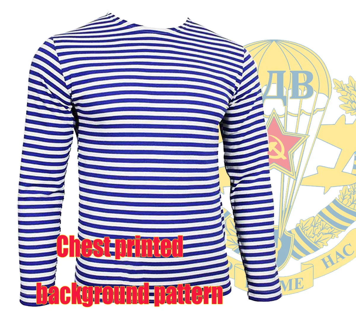 

Мужская полосатая рубашка VDV с принтом индивидуального матроса, Мужская футболка из полиэстера и хлопка с длинным рукавом, полосатая футболка, топы Telnyashka