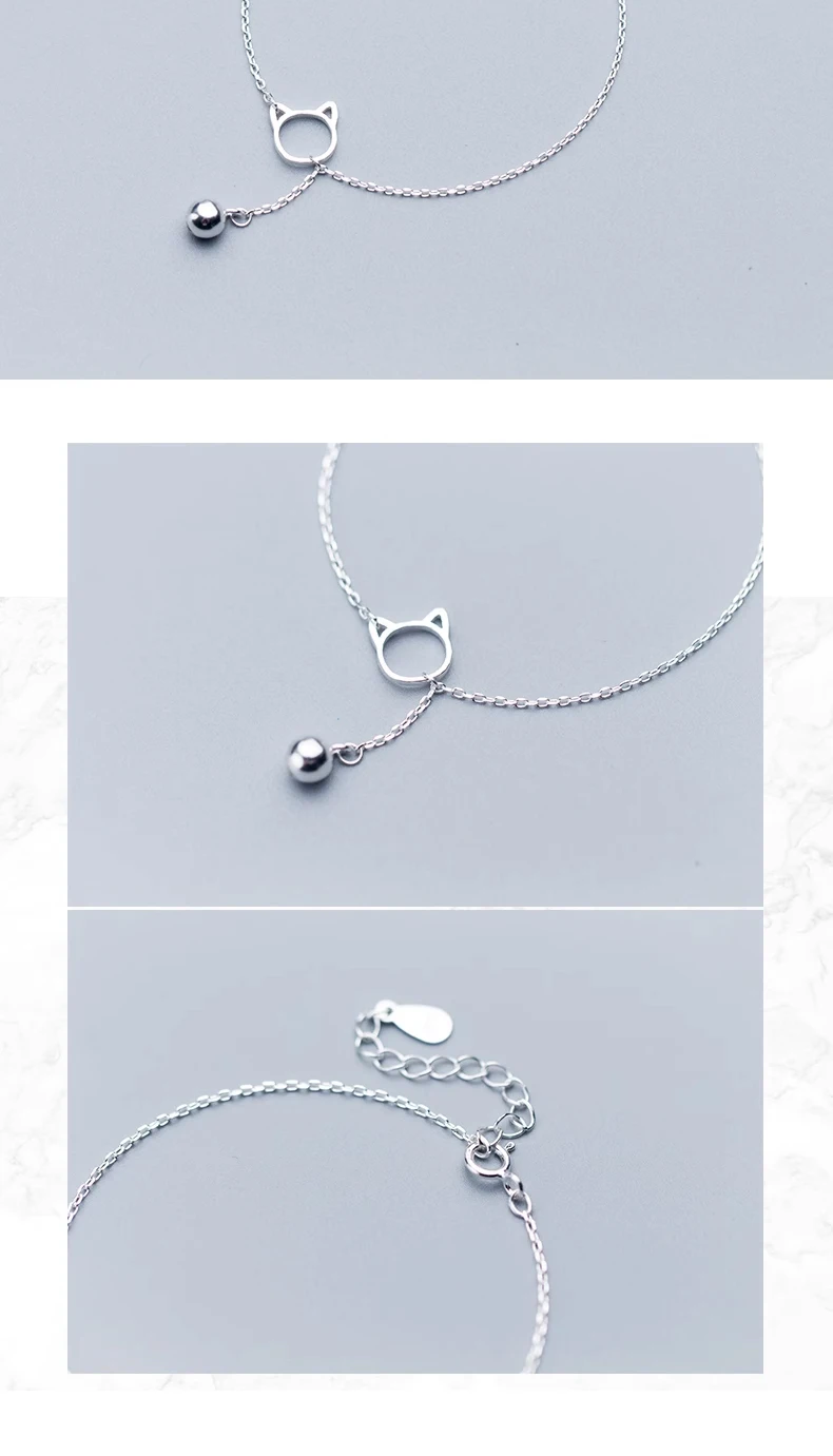 Trendy New Chain Link Cat Lucky Bell Bracelet Tiny Cute - PeticaDeals