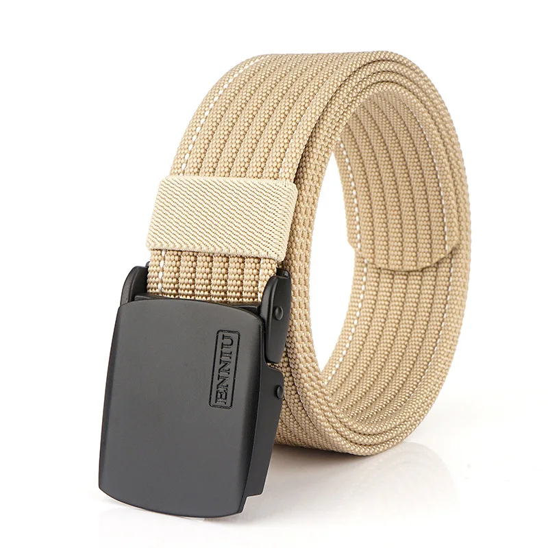 Men's Tactical Belt - Heavy-Duty Nylon Canvas with Metal Buckle, Perfect for Outdoor Sports and Training