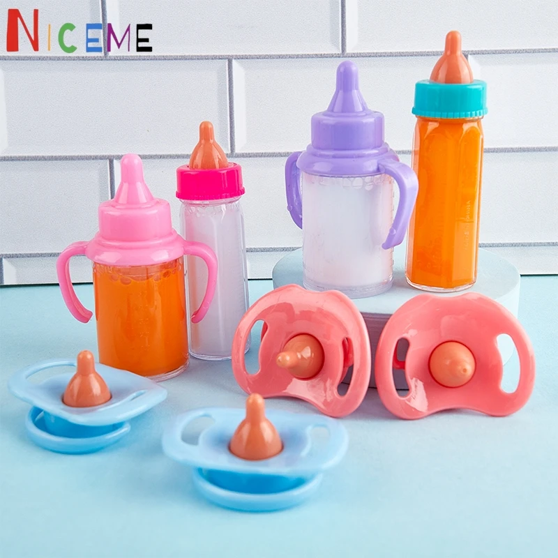 Per 18 Pollici Baby New Born American Doll Accessori Ragazza Magic Milk Bottle Ciuccio Juice Bottle Doll Comfort Toy Per Il Regalo Del Bambino