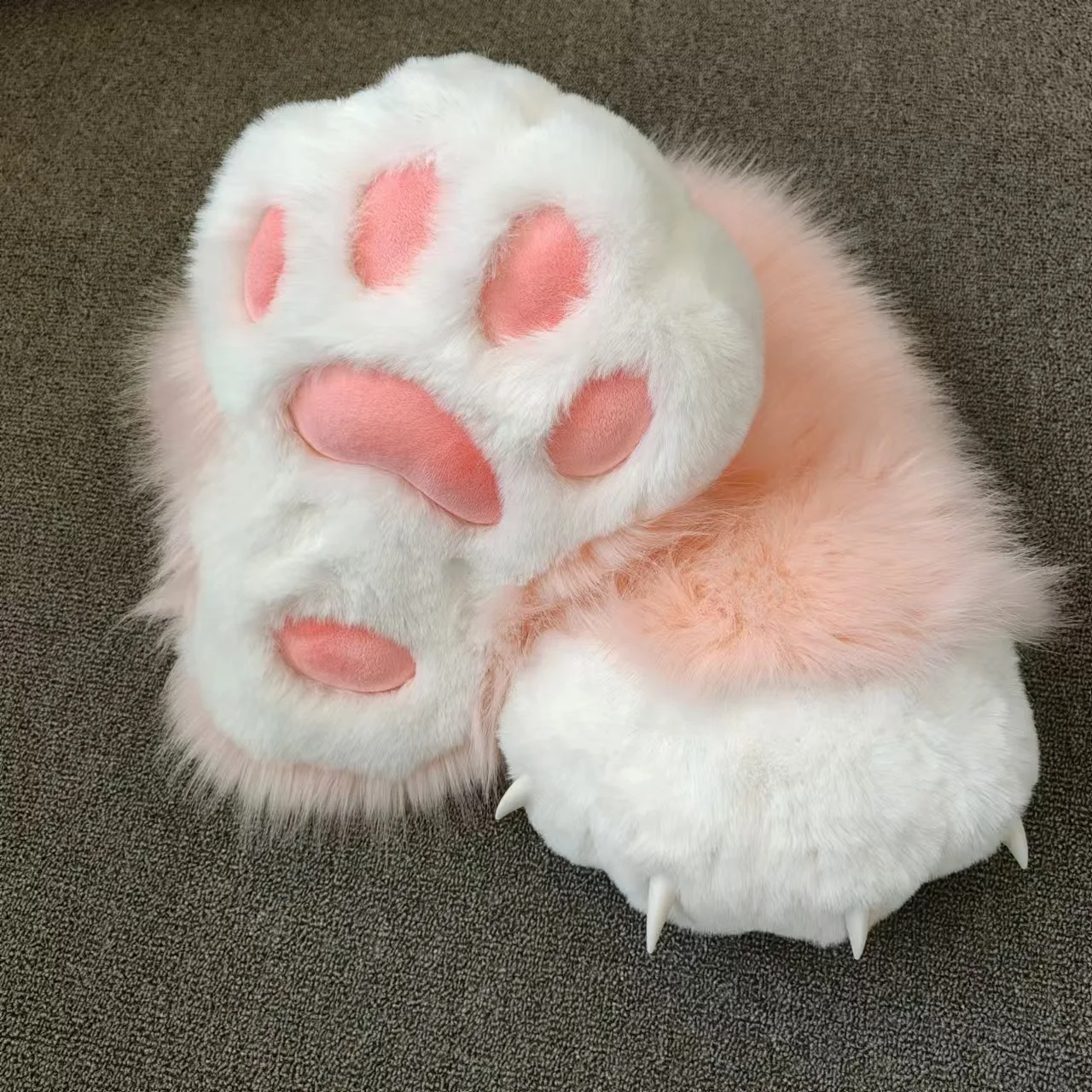 Kigurumi Fursuit Paw Shoes Cosplay Accessories Furry Cosplay Kig Boots Cute Fluffy Animal Paw Party Cos Outfit Performance Prop