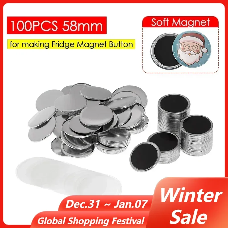 Badge Parts Button Making Supplies 50/100Set For Button Maker