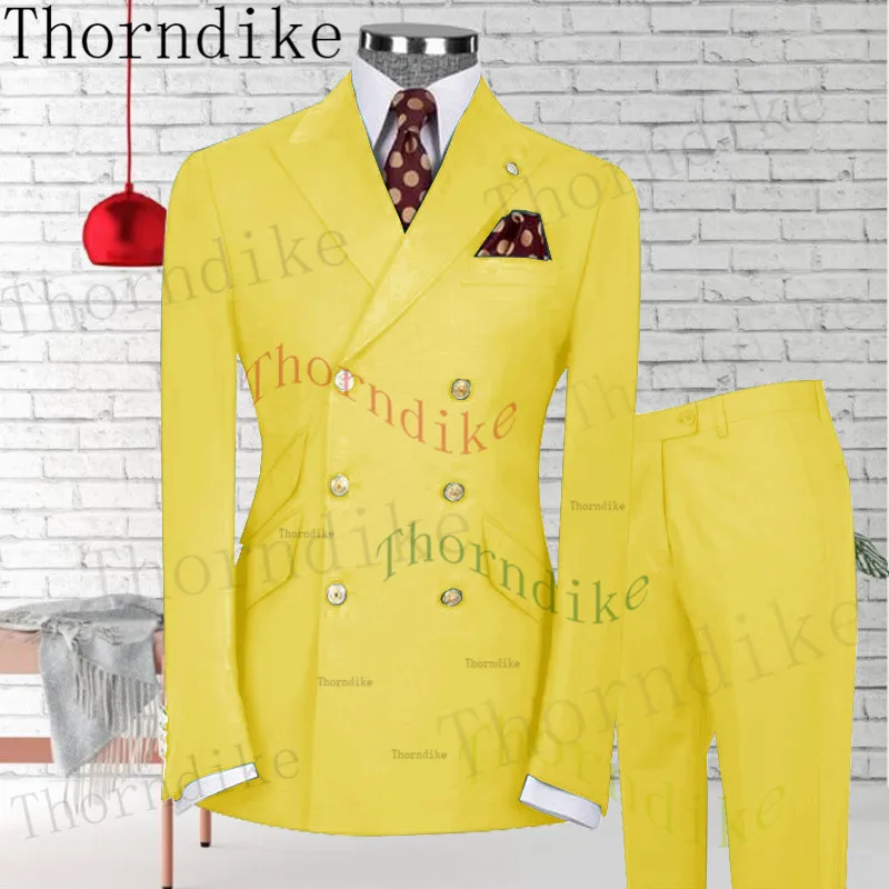 

Thorndike 2 Piece Male Blazer +Pant Costume Homme Mariage New Tailor Made Peak Lapel Burgundy Men Suits Slim Fit Groom Tuxedo
