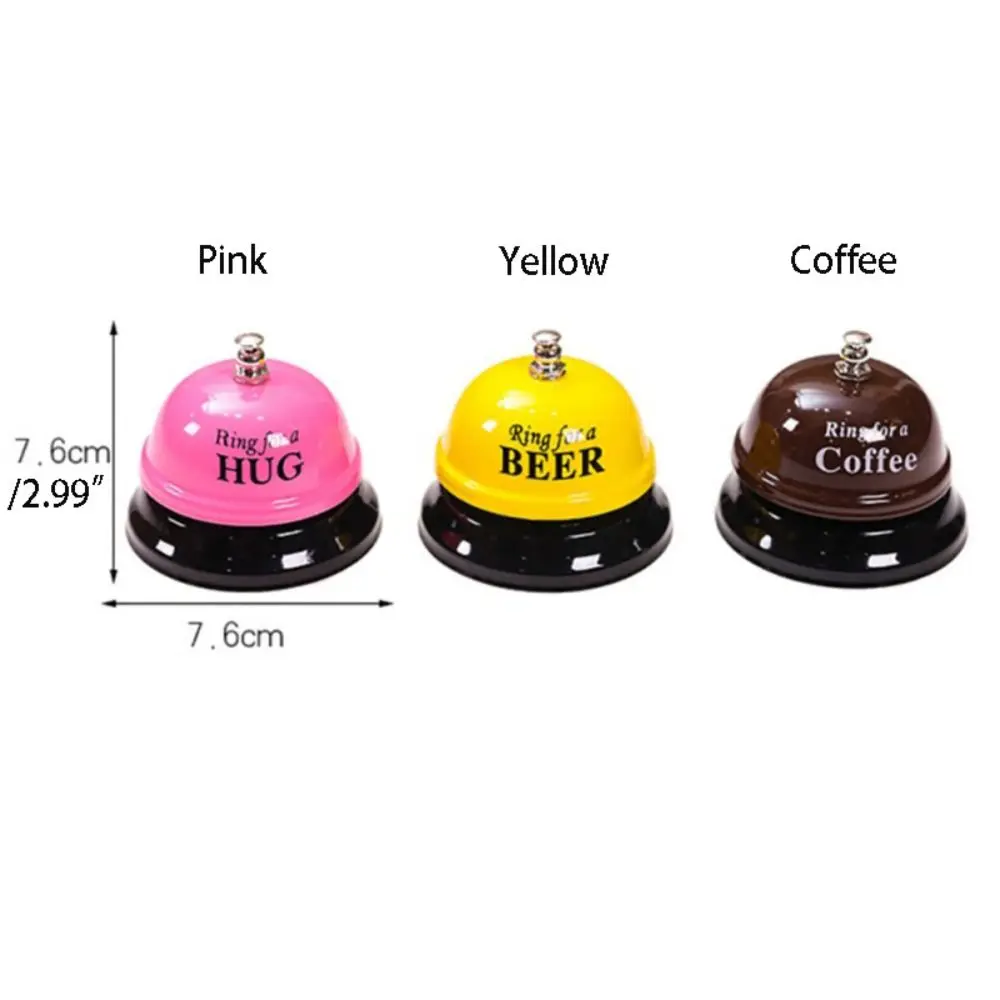 Desk Call Bell Ring for Service Party Gift Ring For Coffee Beer Hug Metal Ringbell Home Bar