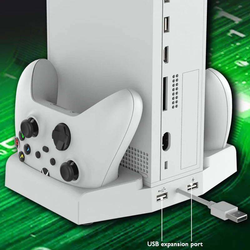 Cooling Fan Base For Xbox Series S Controller Charging Dock Gamepad Storage Stand Headphone Bracket For Xbox Series