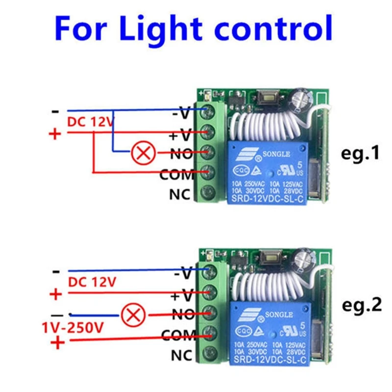 Wireless Remote Switch for Dc 12V 1 Channel Multi-Function Remote Control  Switch