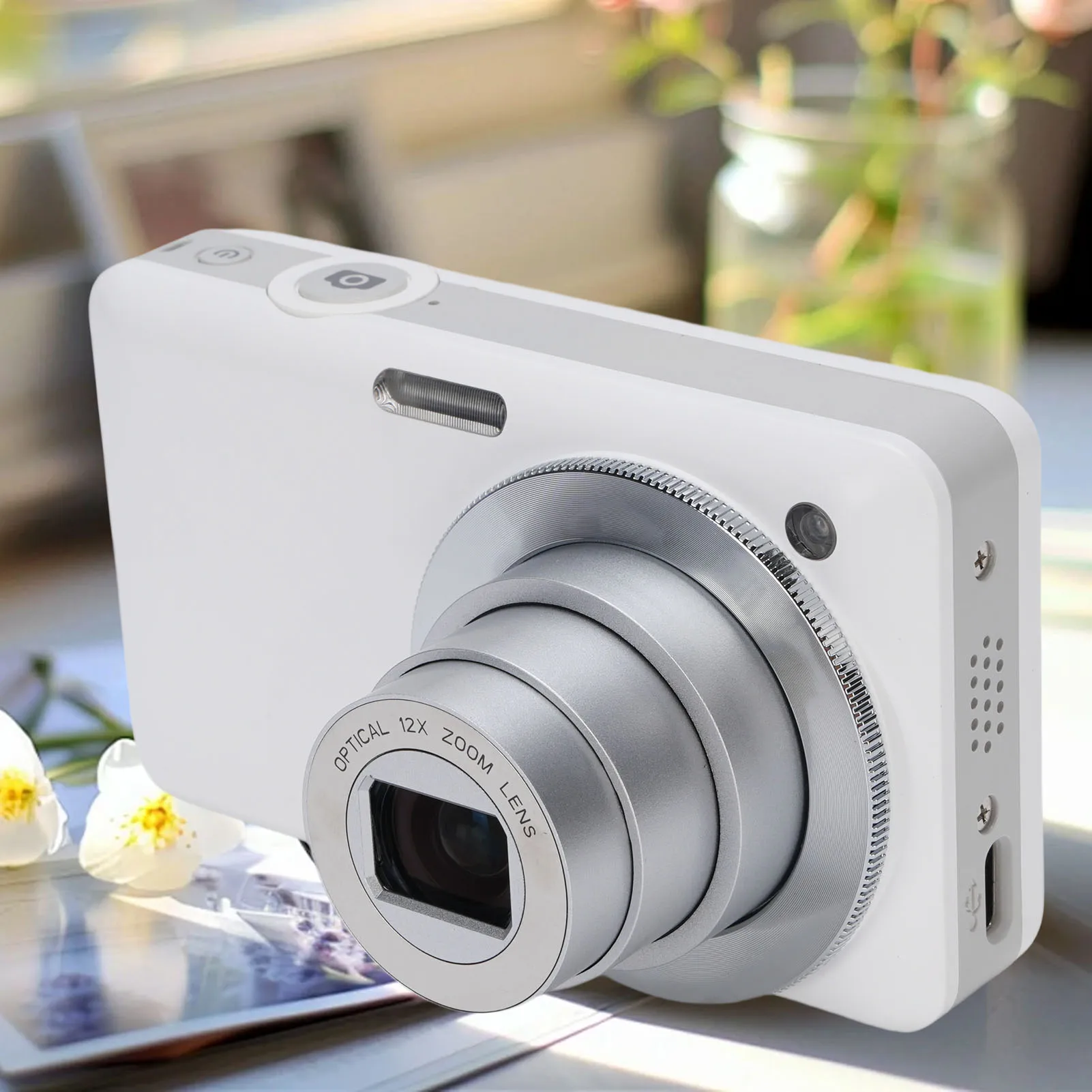Digital Video Camera 10X Optical Zoom 2X Digital Zoom WiFi Multi Filters 4K 64MP HD Camera with Built in Flash for Photography - 5