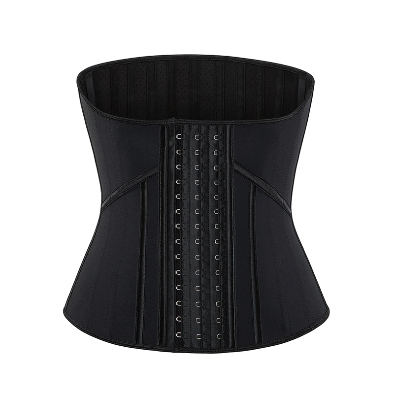21 Steel Bones Latex Waist Trainer Air Hole Inside Long Torso Corset