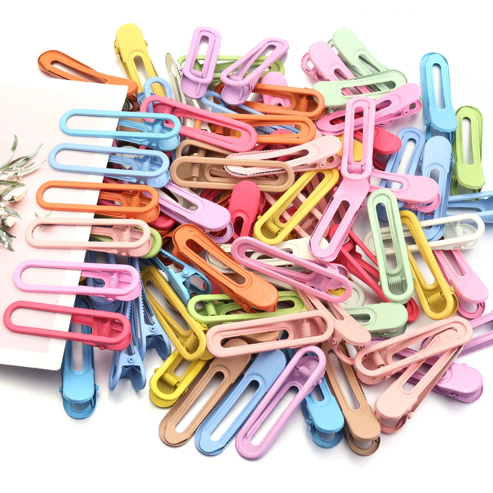 20 Teile/los 6cm Eisen Entenschnabel Haarnadel Candy Farben Pony Seite Clips DIY Y2K Haarspange Styling Zubehör Nette Barrettes headwear