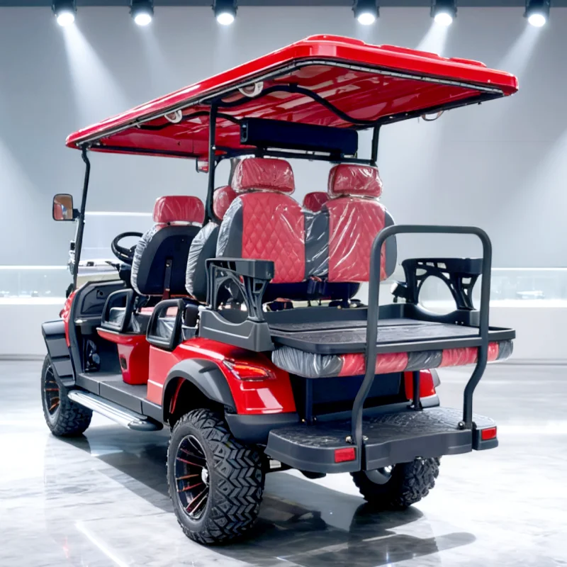 고품질 72V 리튬 배터리 태양광 구동 6인승 5000W 오프로드 전기 도로주행 가능 골프 카트