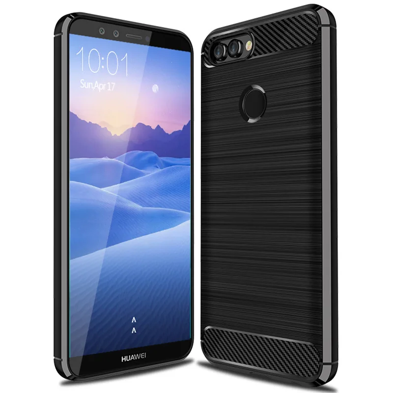 Shockproof Carbon Fiber Brushed Silicone Phone Case