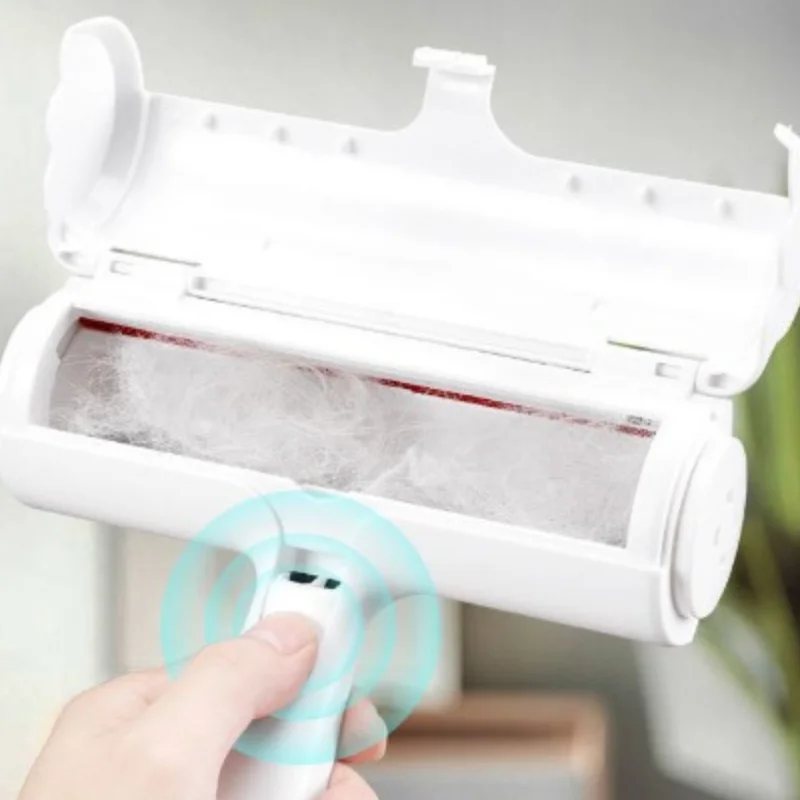 Pet hair roller remover fluff brush washable two-way cleaning dog cat hair furniture sofa clothes tool