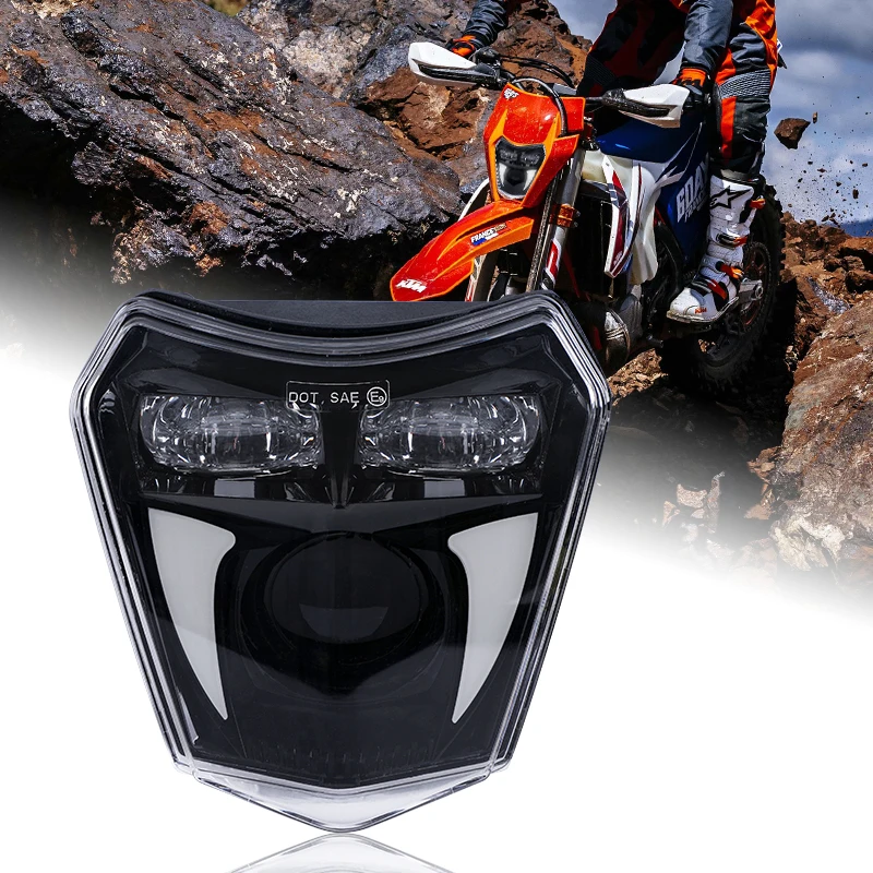 FLAWISH 12V Motorcycle Headlight for KTM SX EXC XCF Enduro