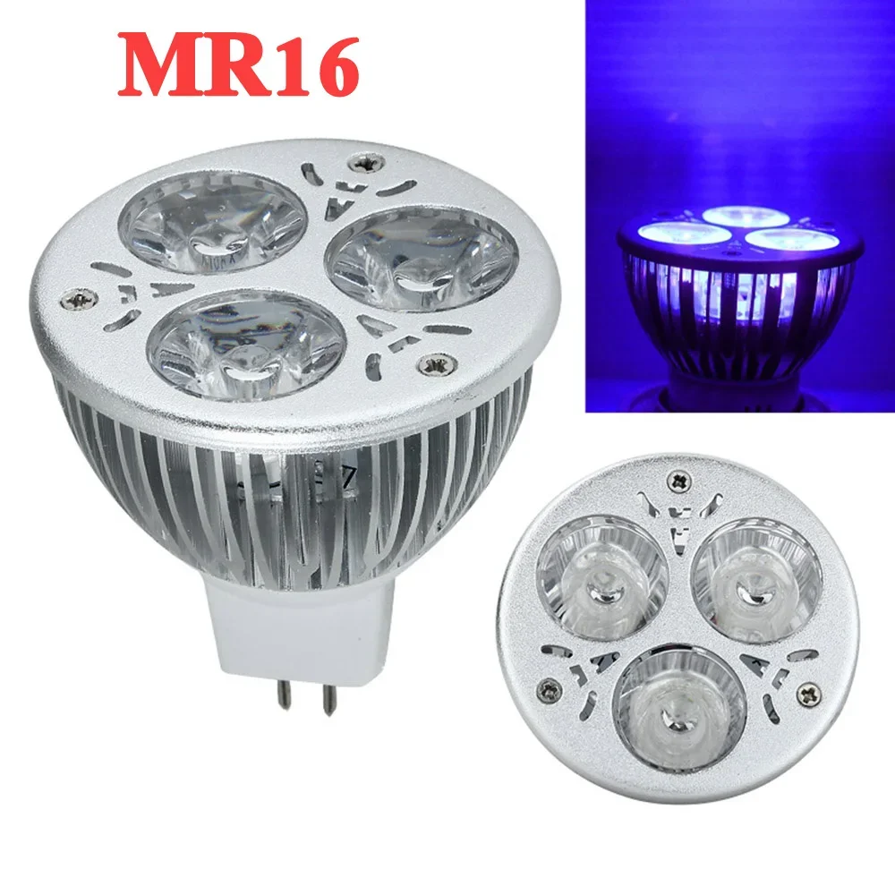 UV Disinfection Lamp 3W E27/GU10/MR16 UV Ultraviolet Purple Light LED Bulb 85-265V/12V Home Bedroom Kitchen Energy efficient