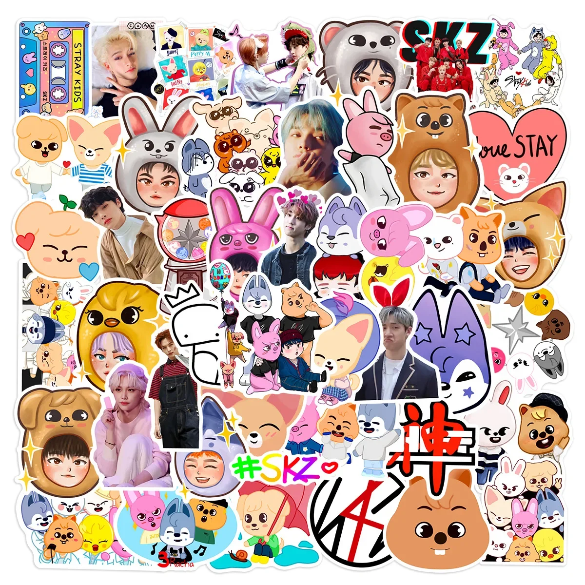 

10/30/50pcs Stray Kids Skzoo Kpop Stickers Scrapbooking Laptop Notebook Cartoon Suitcase Graffiti Sticker Decals for Kids Girl