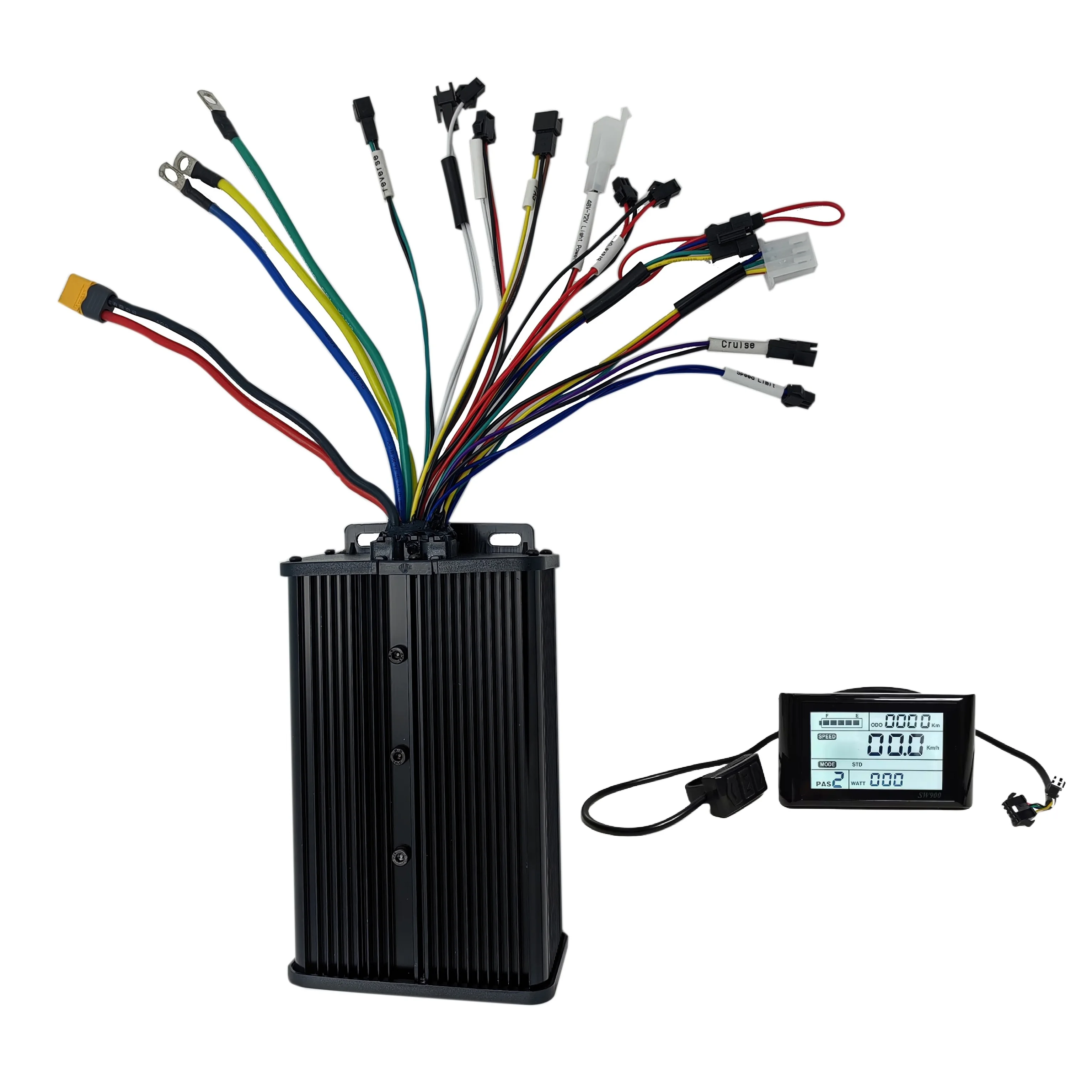 48-72V 1500W-2000W 40A Ebike 컨트롤러 3 모드 자체 학습 사인파(LCD 디스플레이 전기 자전거 포함)