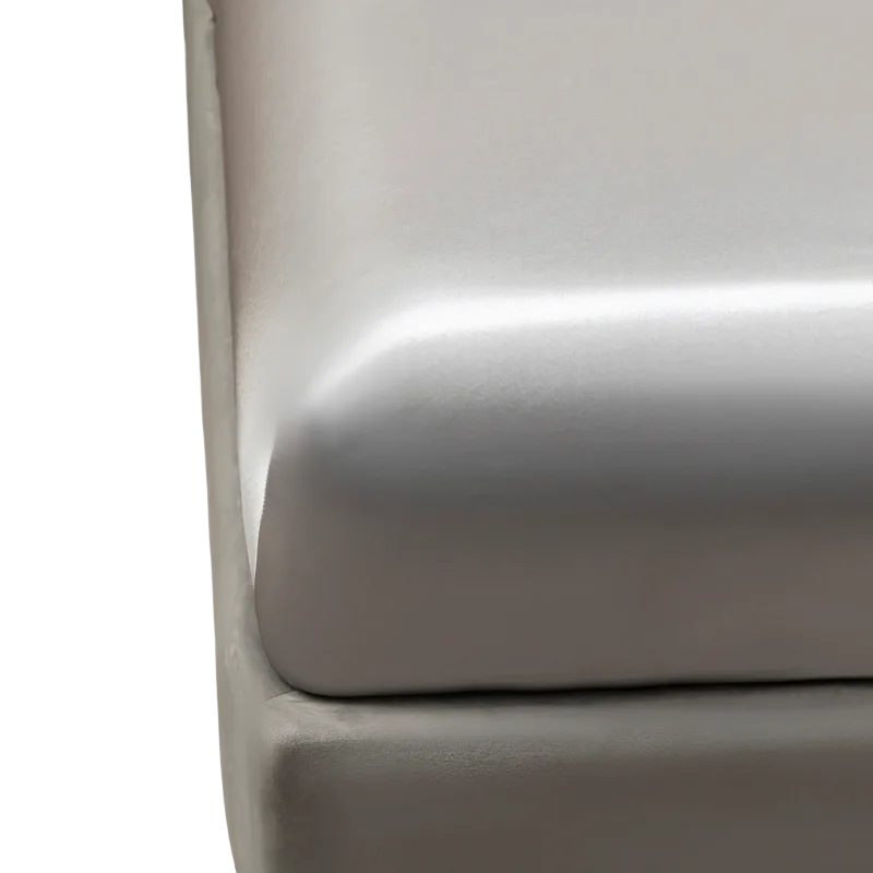 Kuup 100%Polyester 1pcs satin surface Bedding Fitted Sheet（No pillowcase）Elastic Band Around Mattress Cover King Bed Cover Sheet 4