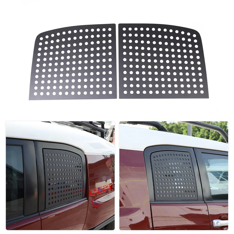 

For 2007-2021 Toyota FJ Cruiser Aluminum Alloy Black Car Styling Rear Window Honeycomb Protective Plate Car Exterior Accessories