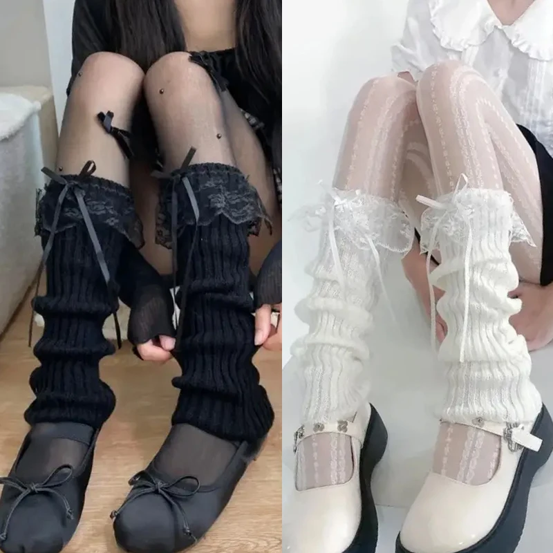 Herbst und Winter Band Lolita Kniewärmer Lange Socken JK Gestrickte Beinwärmer 2025, neue Damen-Beinwärmer – Detail 4