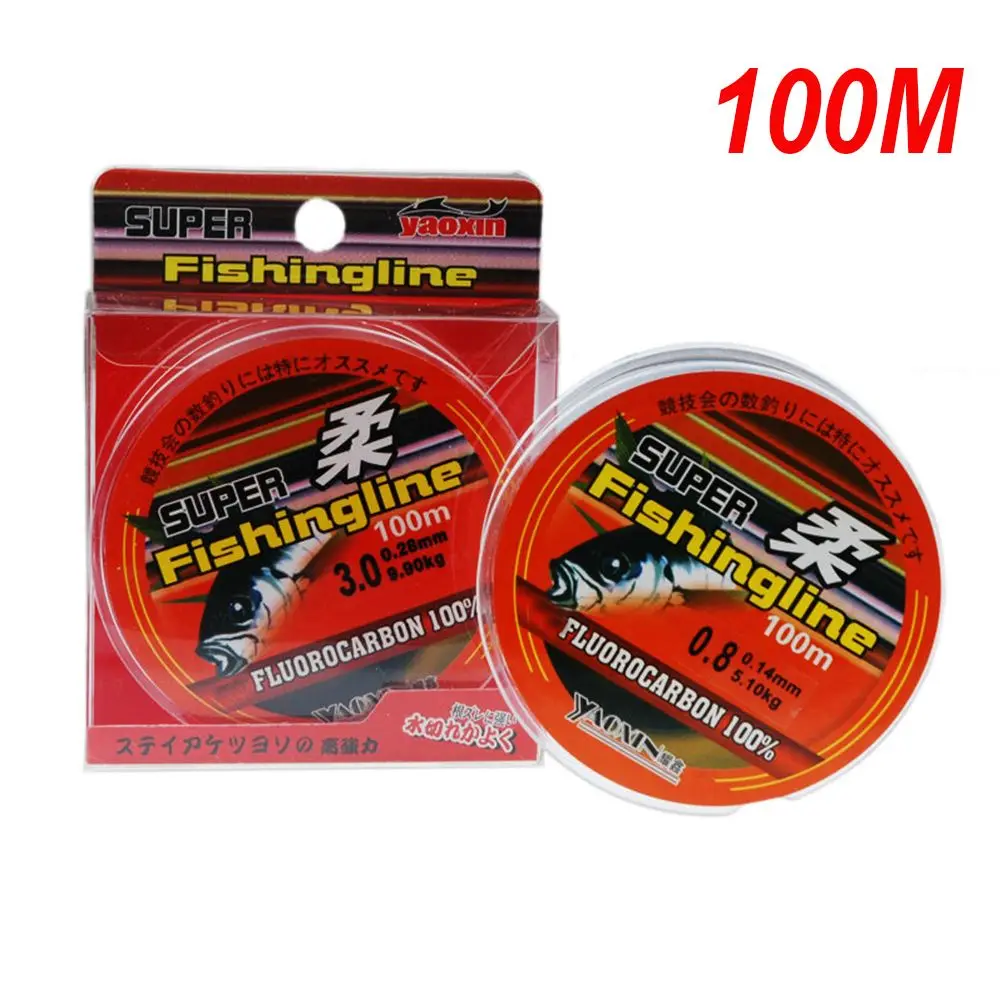 Fishing Line 100M Super Strong Fishing Line Fluorocarbon Monofilament Nylon PA Tackle Wire Durable Fishing Line 0.8-6LB