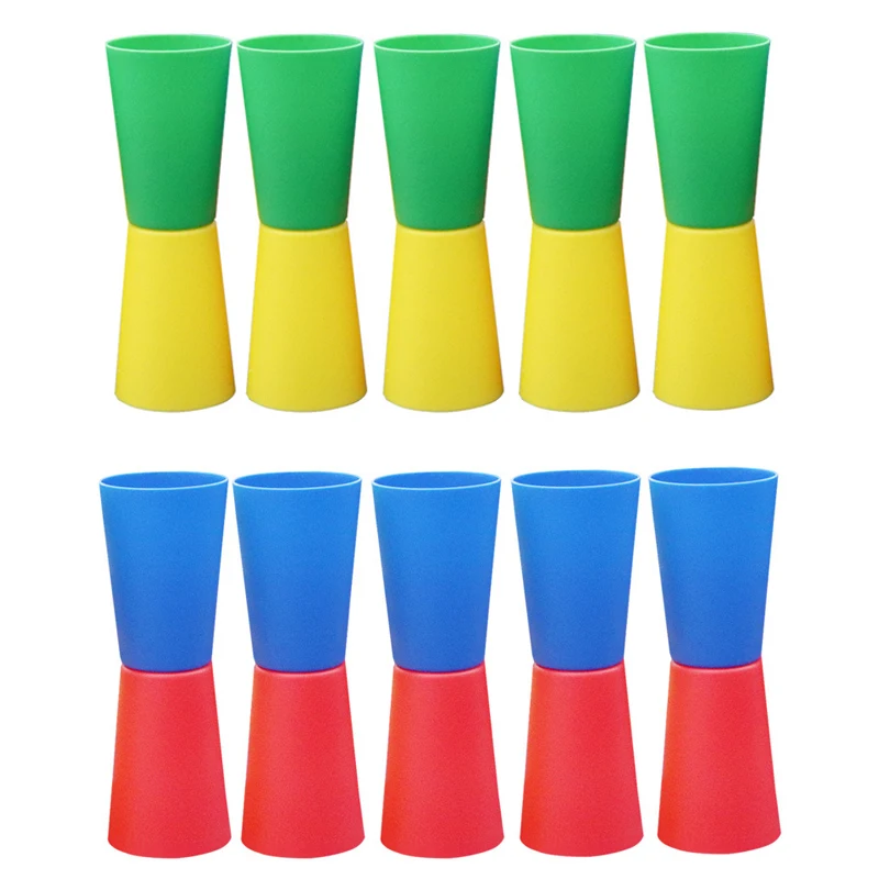 

10Pcs Flip Cup Shuttle Run Agility Training Equipment For Kids Outdoor Fun Games Sensory Coordination Dynamic Movement