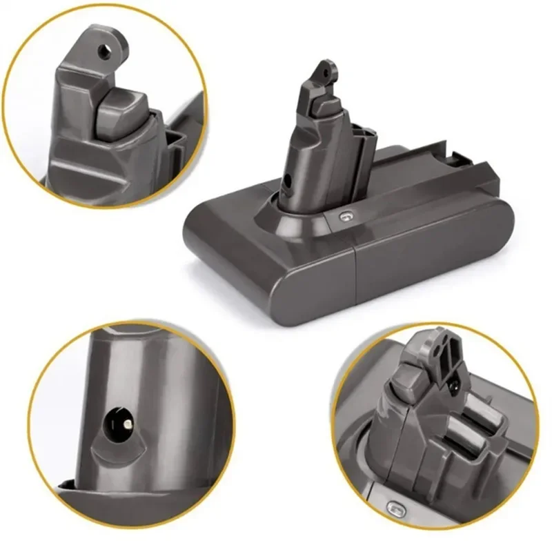 Vacuum Cleaner Battery Large Capacity Dyson Vacuum Cleaner Robot Battery 21.6V Suitable for Dyson V6 DC62 SV03 SV09 DC58 (4.8Ah 6.8Ah 9.8Ah 12.8Ah)