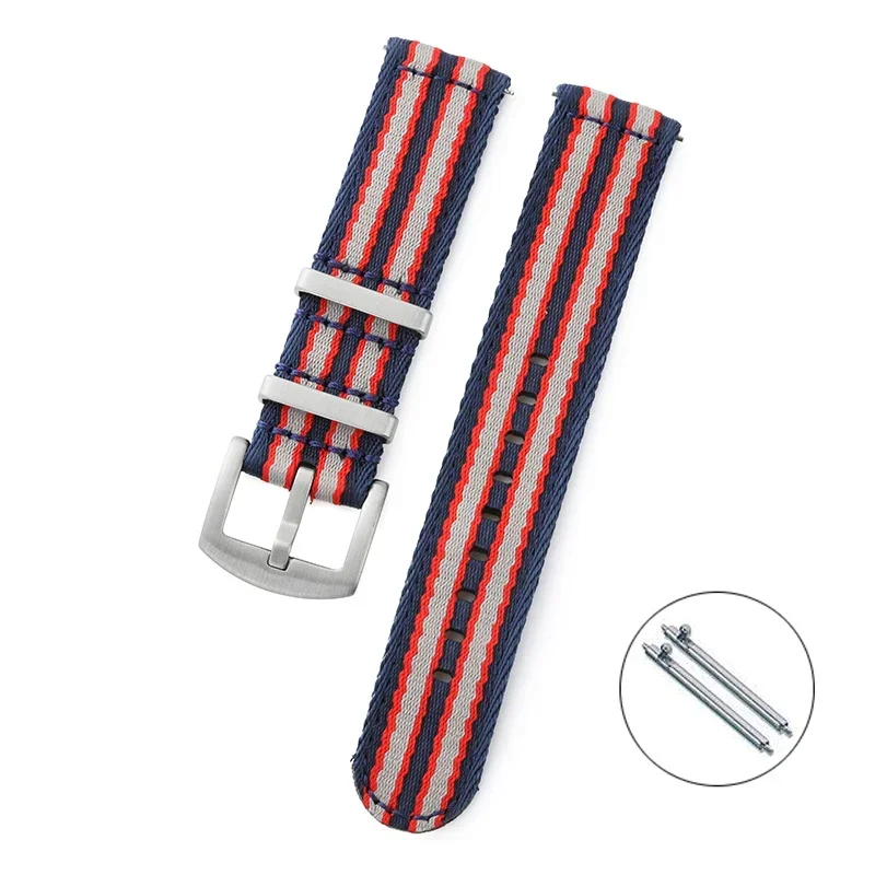 Premium Smooth Nylon Sport Watch Strap, Universal Canvas Replacement Band