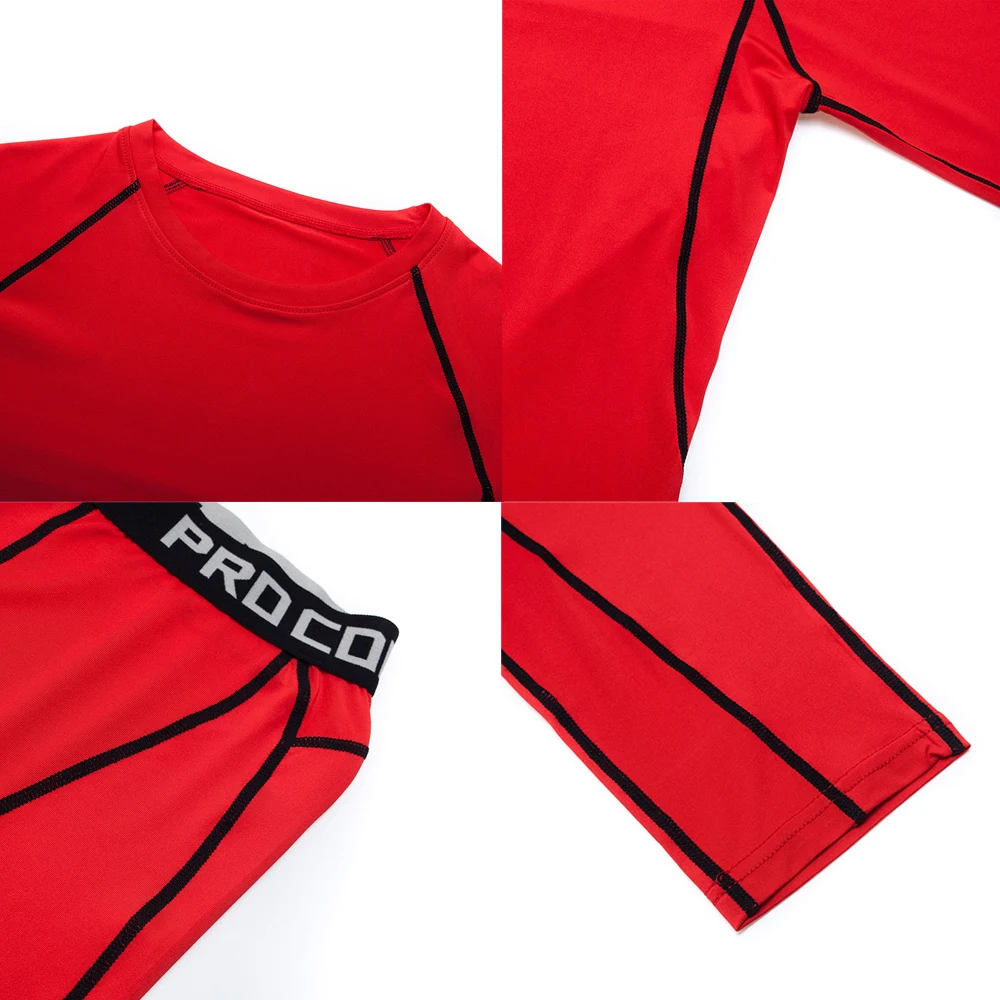Men's Superhero Running Set Bodybuilding Sport T-Shirt Quick Dry Short Sleeve Compression Gym Suit Men Fitness Tight Rashgard 2
