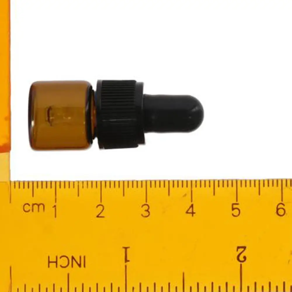 1/15Pcs with Black Cap Brown Amber Glass Dropping Bottles Round Dropper Bottles Tincture Bottles Essential Oils