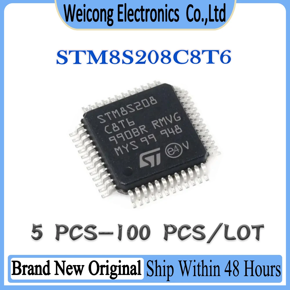 

STM8S208C8T6 STM8S208C8T STM8S208C8 STM8S208C STM8S208 STM8S STM8 STM New Original IC MCU Chip LQFP-48