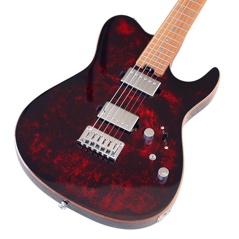 6 Strings Electric Guitar Solid Okoume Body 39 Inch High Glossy Guitar Canada Maple Neck