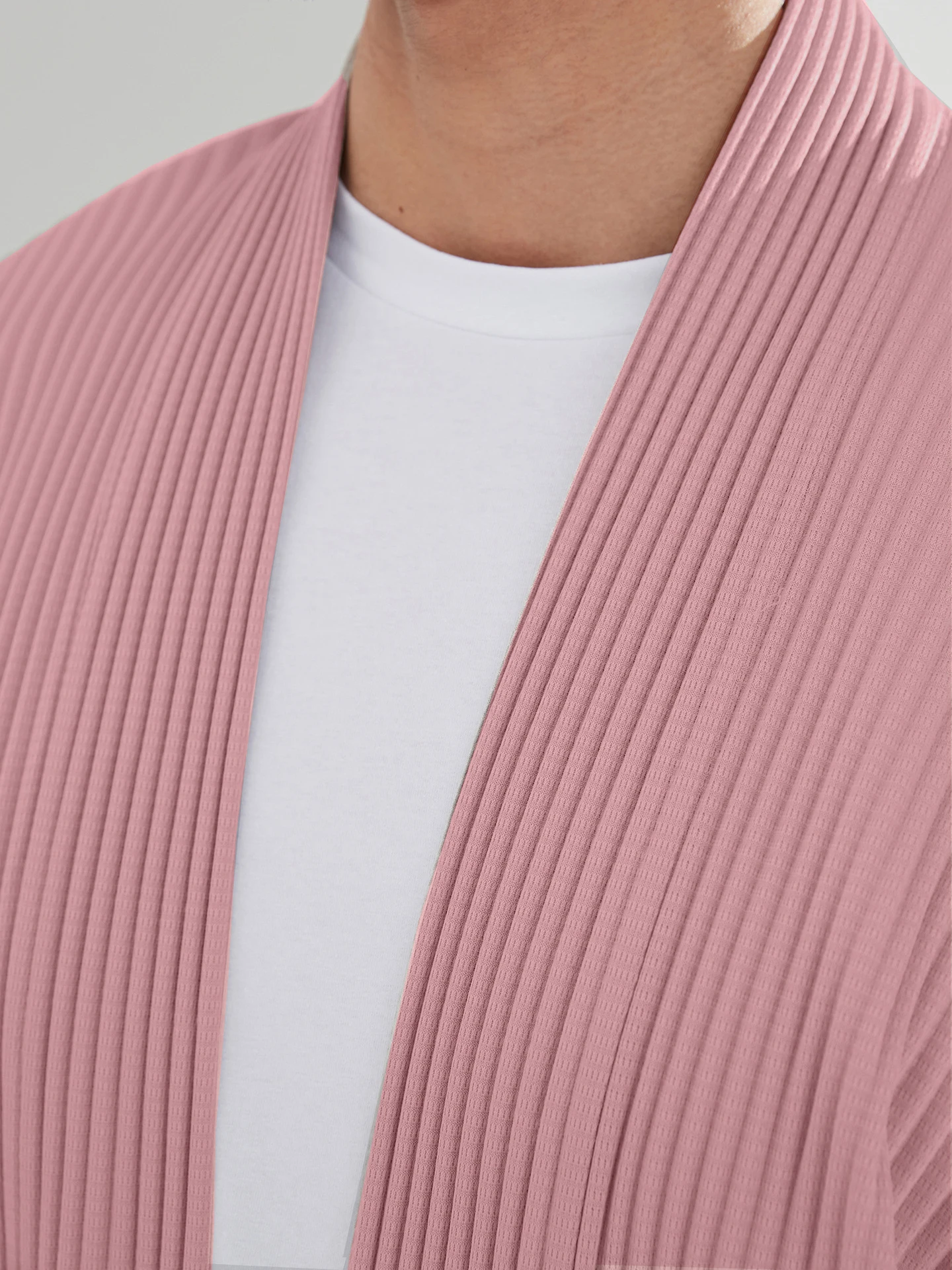 HOMME PLISSE カーディガン ピンク S4fab65d9b01f43d7bb14d8b0e36a8