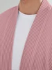 Miyake Pleated Men Cardigan Blazer Pink Sets Korean Homme Fashion Designer Jacket Suits 2