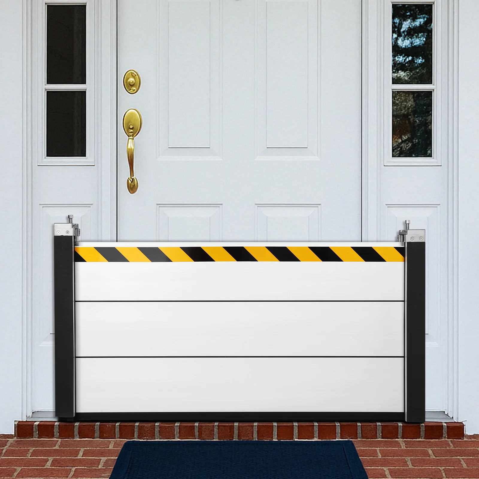 Aluminum Flood Protection Barrier 48.03x23.62in Unit Module Flood Protection Baffle for Front Door/Basement Entrance/Backyard