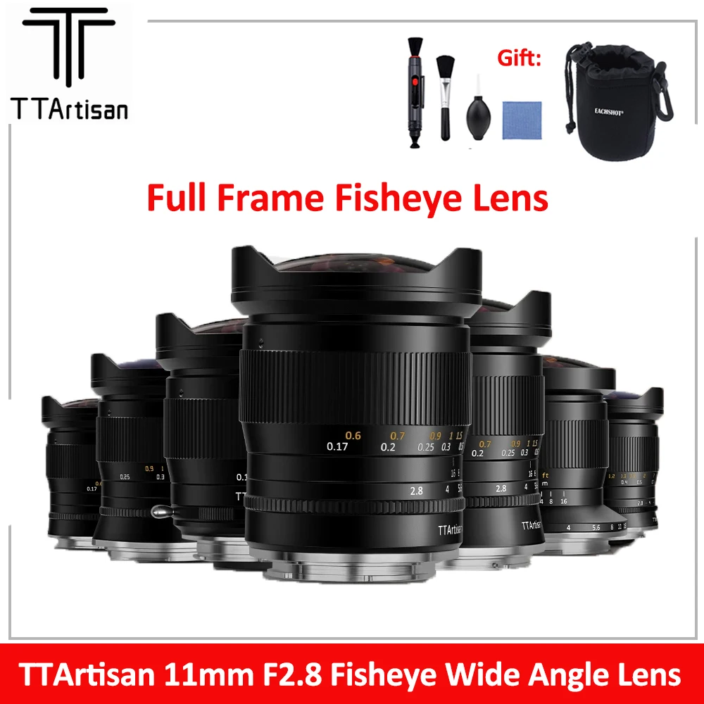 Ttartisan 11Mm F2.8 Full Frame Fisheye Obiettivo Grandangolare Per Sony E Mount Canon Fujifilm Nikon Leica Sigma Lumix Mirrorless Camera