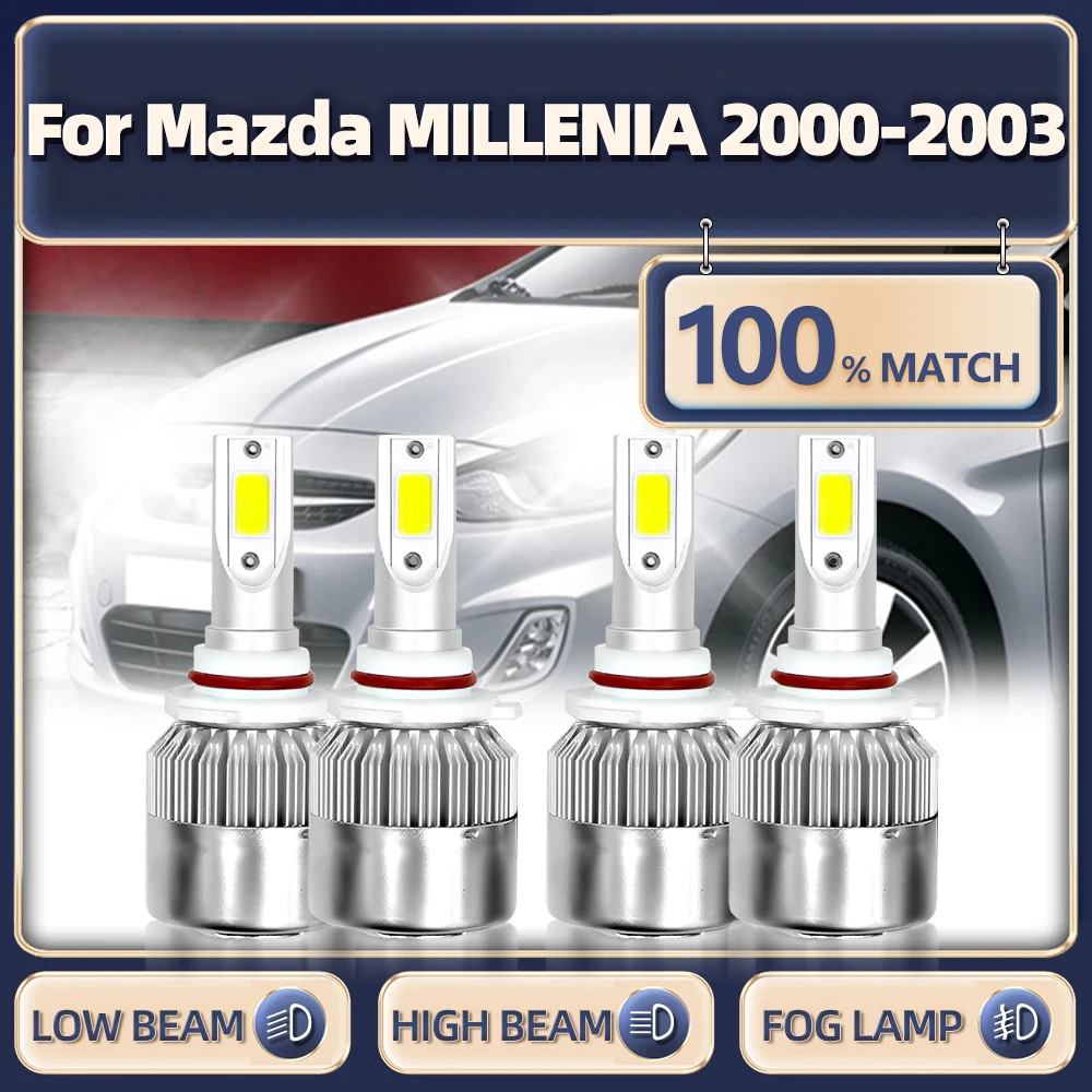 

Лампы Canbus для фар головного света, дальний и ближний свет, 6000 лм, турболампа 12 В, 2000 K для Mazda MILLENIA 2001, 2002, 2003