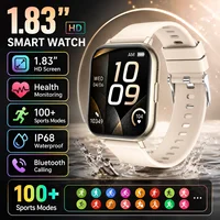 LIGE – montre connectée HD pour hommes et femmes, 1.83 pouces, surveillance de la santé, étanche, appels Bluetooth, Modes multisports, pour Android ios 1