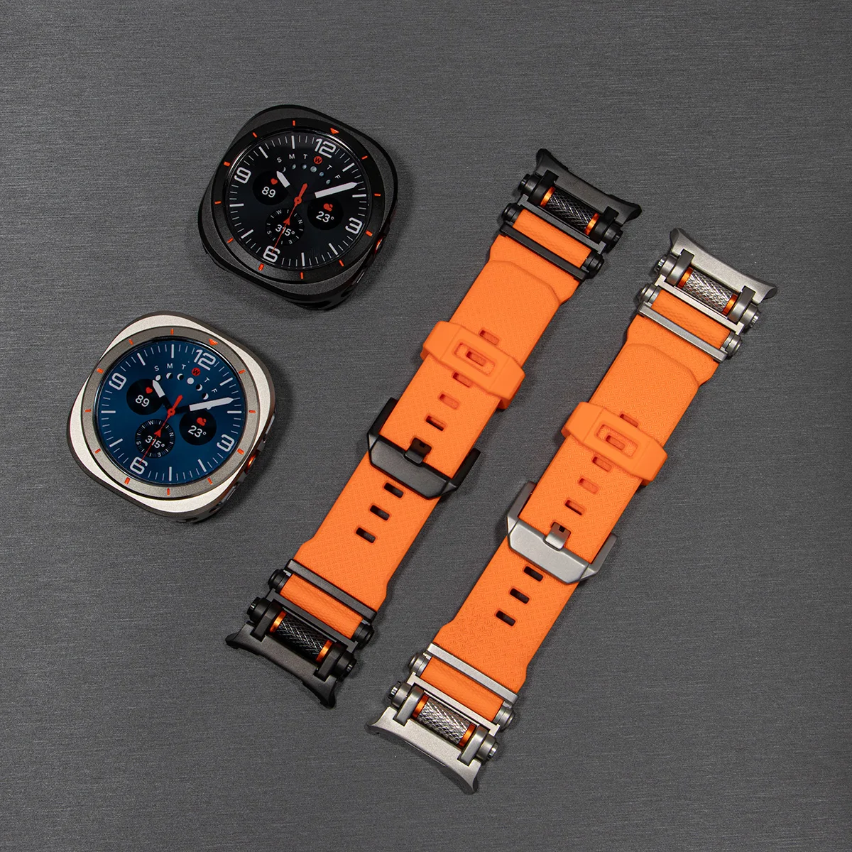 Premium Metal Case with Soft Silicone Strap for Galaxy Watch Ultra - Stylish Smartwatch Accessories