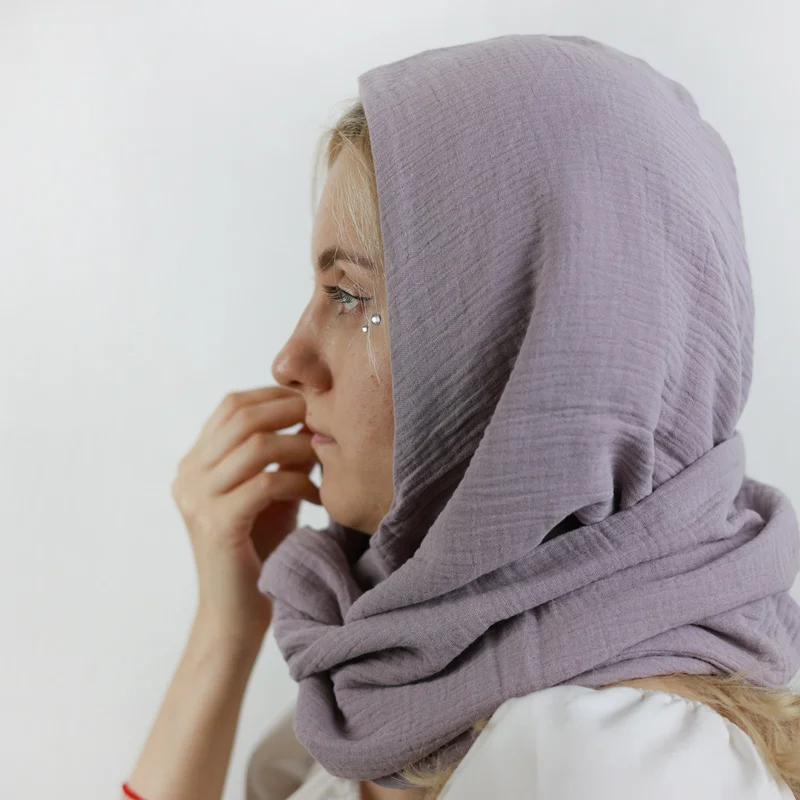 Unisex Scarf Hat Set Neck Wrap 100% Cotton Double Sided Hooded Retro For Men Women Headband Cowl Multifunctional Wrap Infinity Circle