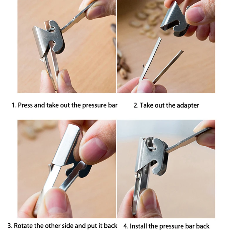 Description Picture 3 of item1Pc Stainless Steel Melon Seed Peeling Artifact Pine Nut Opening Device Melon Seed Peeler Peanut Sheller Shell Opener