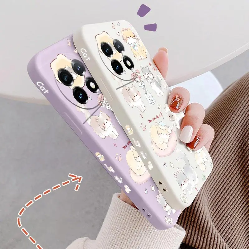 Adorable Cute Cat Silicone Phone Case Cover