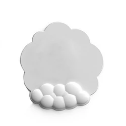 Ergonomic Cloud Memory Foam Wrist Rest Mouse Pad (White)