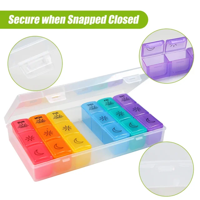 건강 관리를 편리하고 효과적으로 만드는 휴대용 주간 알약 정리함