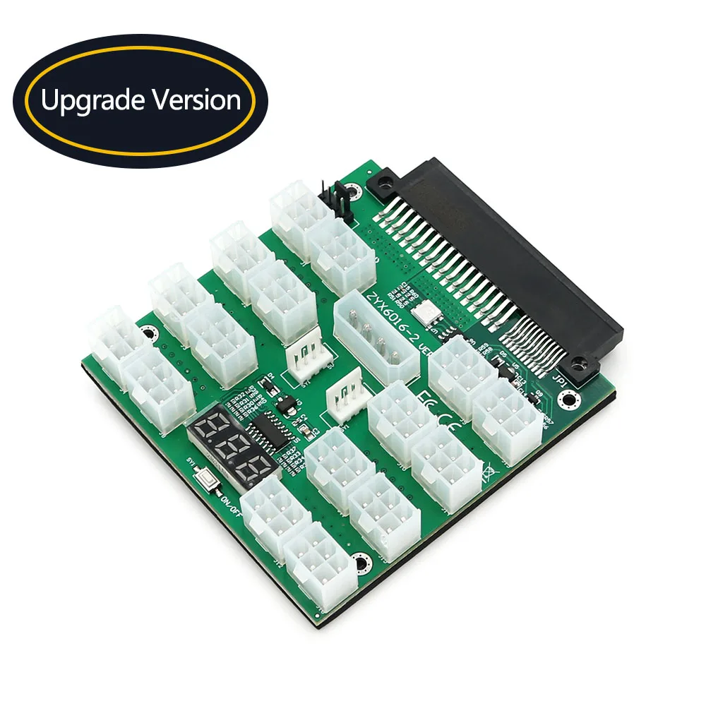 16 Port Breakout Board PCIE Cables for HP DELTA 750 1200 1400W PSU GPU Mining 