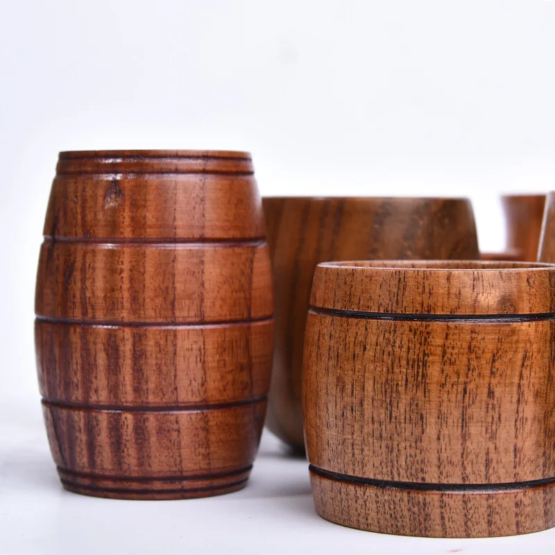 2 Pc Houten Cup Hout Koffie Thee Bier Sap Melk Wat
