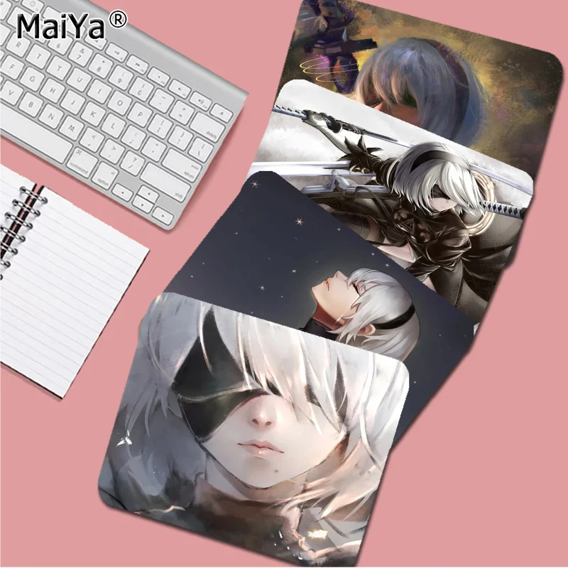 

Anime Nier Automata Mousepad Round Custom Skin Office Computer Desk Mat Table Keyboard Cushion Non-slip for PC Gamer Mousemat