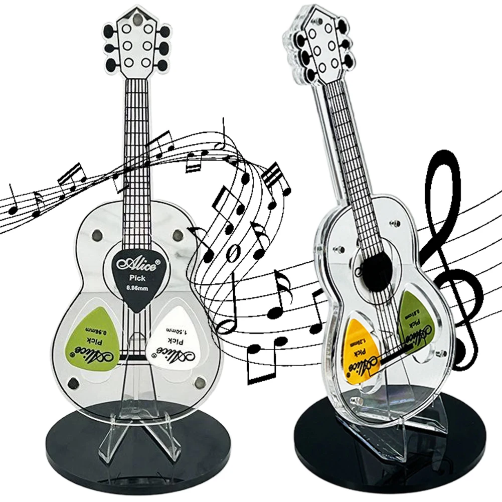 Acrylic Guitar Pick Holder Guitar Pick Display Stand Storage Rack Accessories for Electric Bass Ukulele Lover