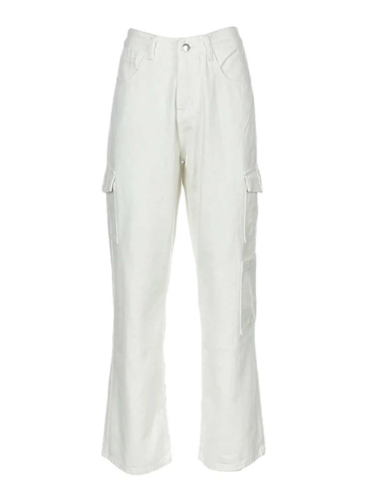 Rapcopter White Y2k Cargo Pants Big 