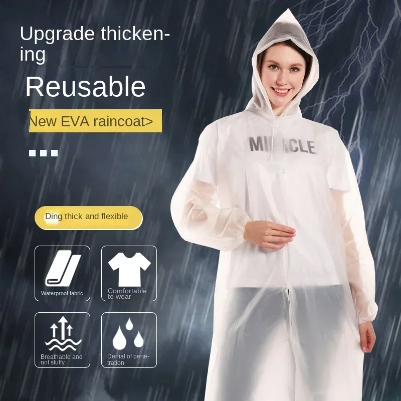 1piece 145*68CM EVA Unisex Raincoat Thickened Waterproof Camping Rainwear Suit motorcycle raincoat raincoat suit