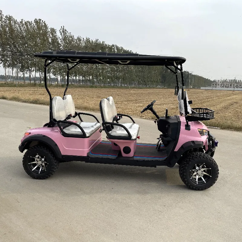 

Hot Selling 2023 Hot Model OEM Color And Logo 4 Wheel 4 Seater Electric Golf Cart Family Leisure And Entertainment Vehicle
